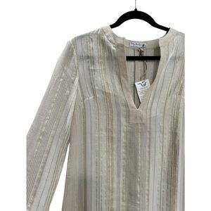 MYBEACHYSIDE Metallic Stripe Cotton Dress - New With Tags